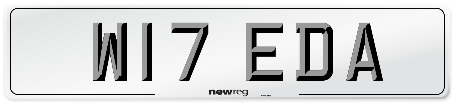 W17 EDA Number Plate from New Reg